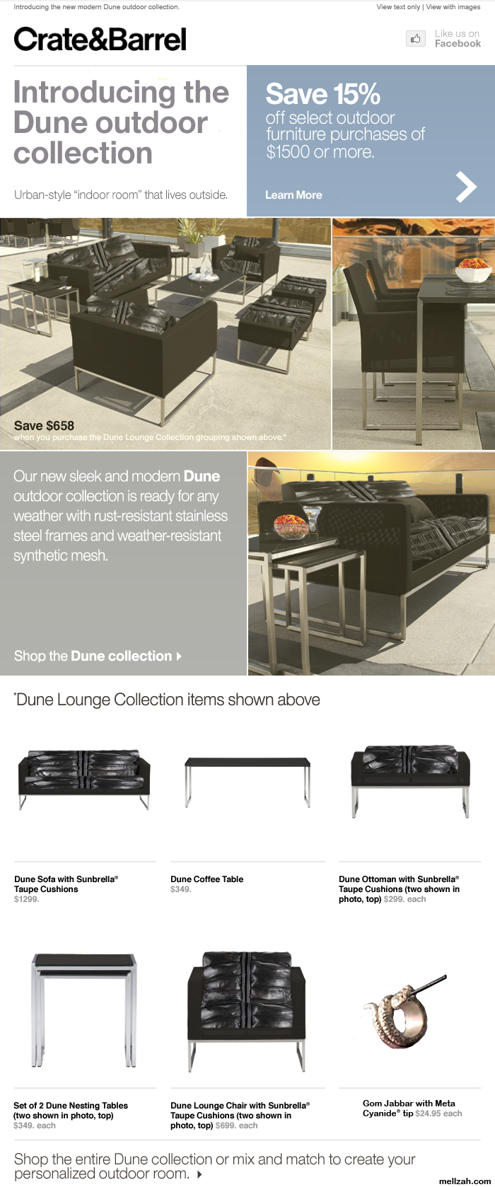 Introducing the Dune Collection, available now at Crate & Barrel on Arrakis