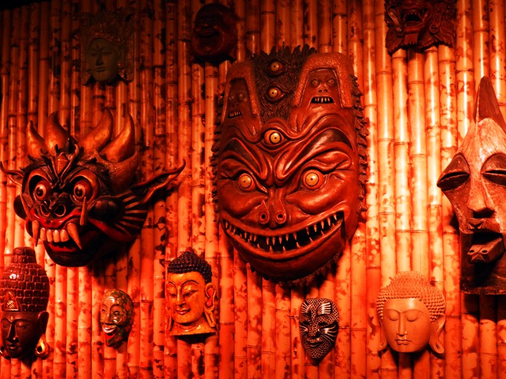 wall of masks